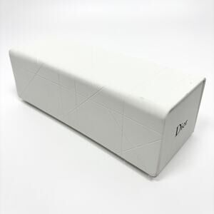 Christian Dior Eyeglass Glasses Case Hard Case Only White Rectangular Magnetic